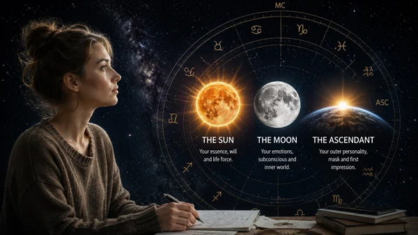 The Big Three in Astrology: Sun, Moon, and Rising Sign Explained